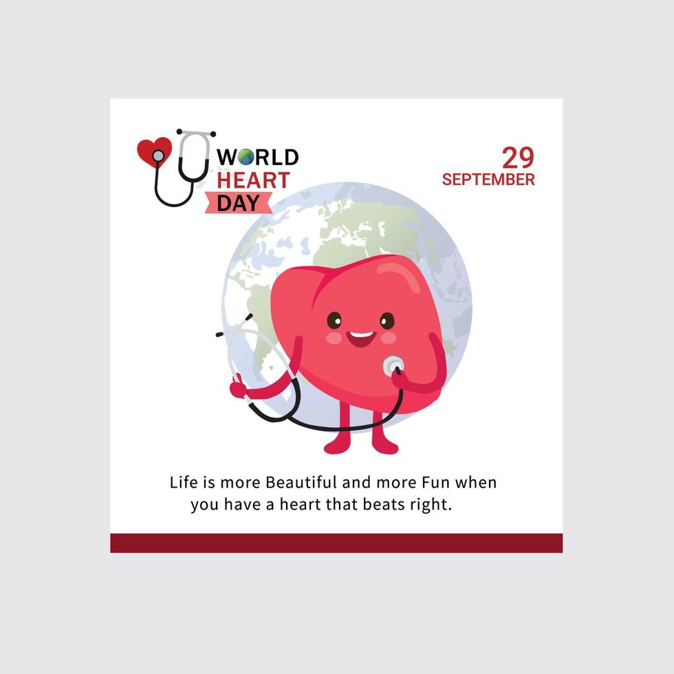 world happy heart day.eps vector