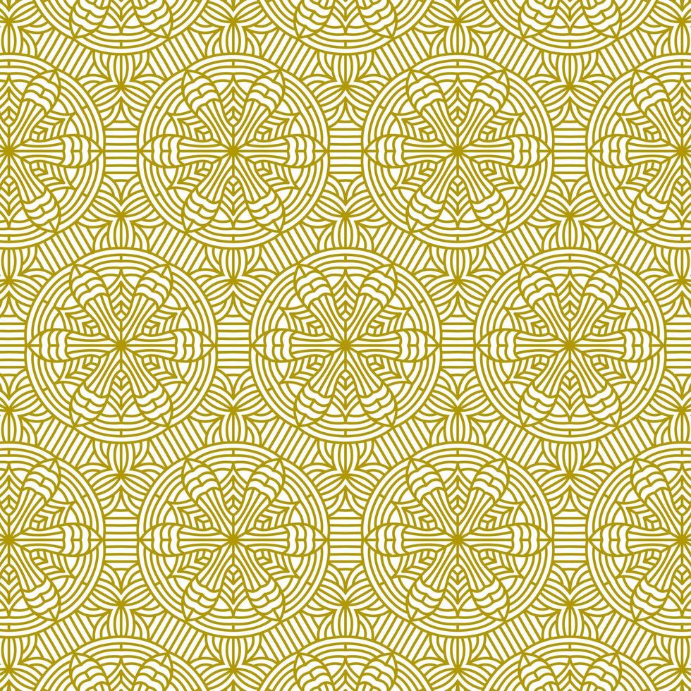 mandala line ethnic background abstract pattern vector