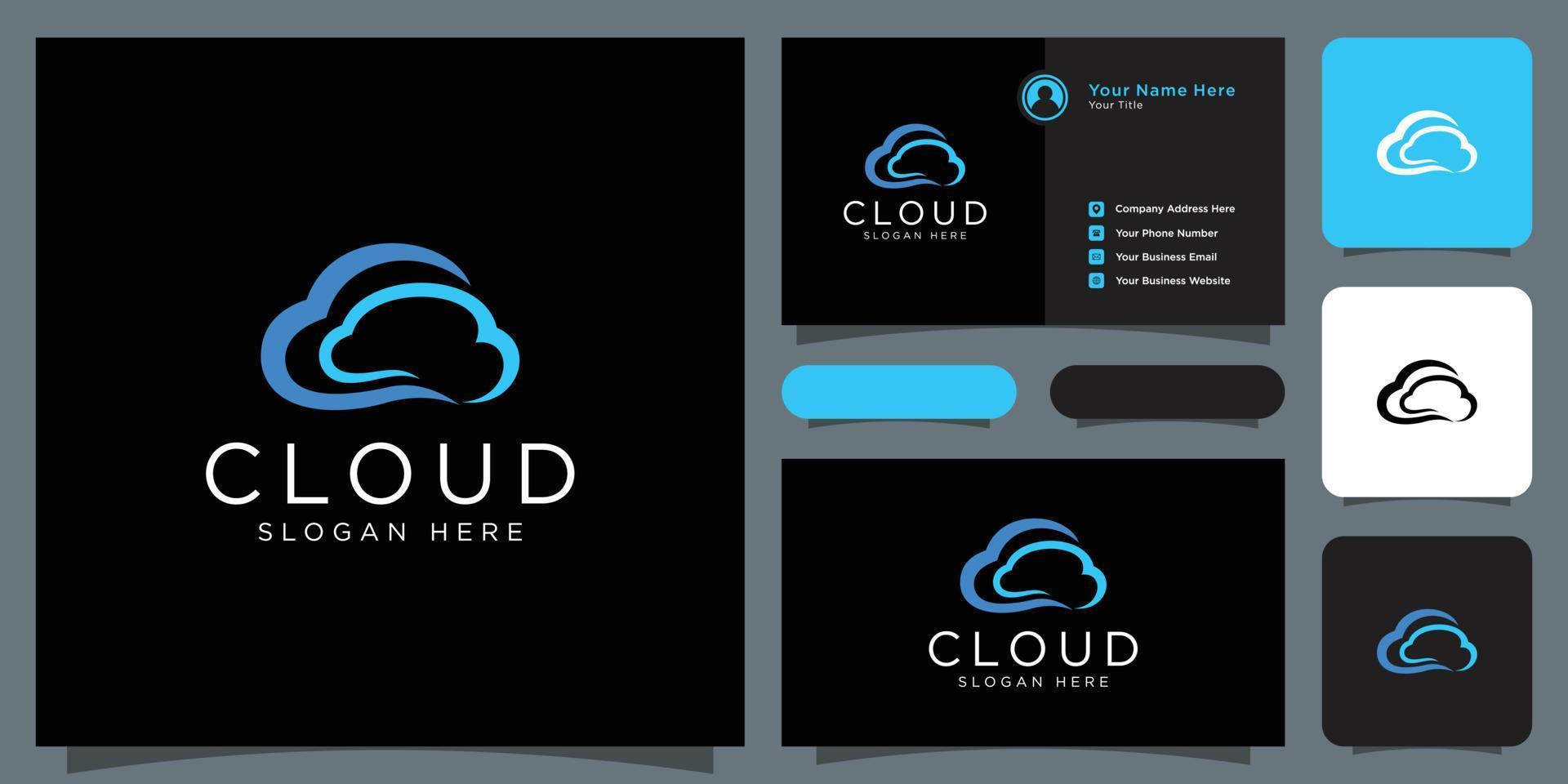 diseño de plantilla de vector de logotipo de nube