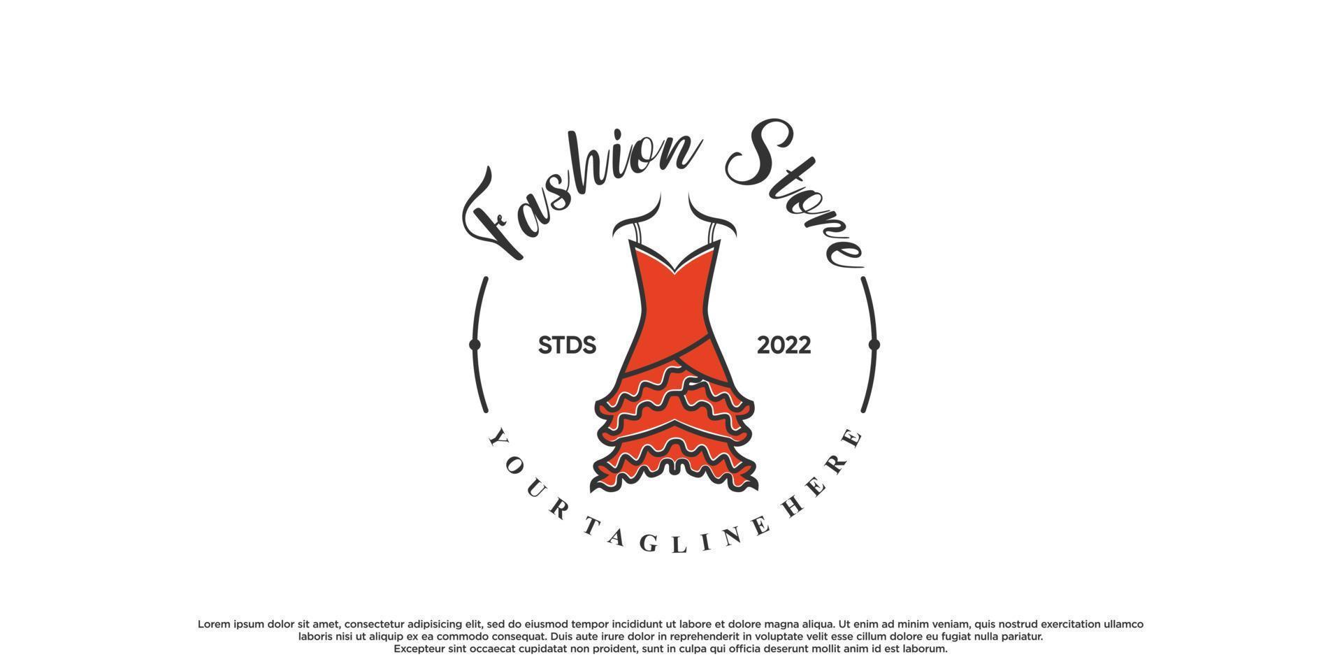 Fashion logo design with creative style Premium Vector