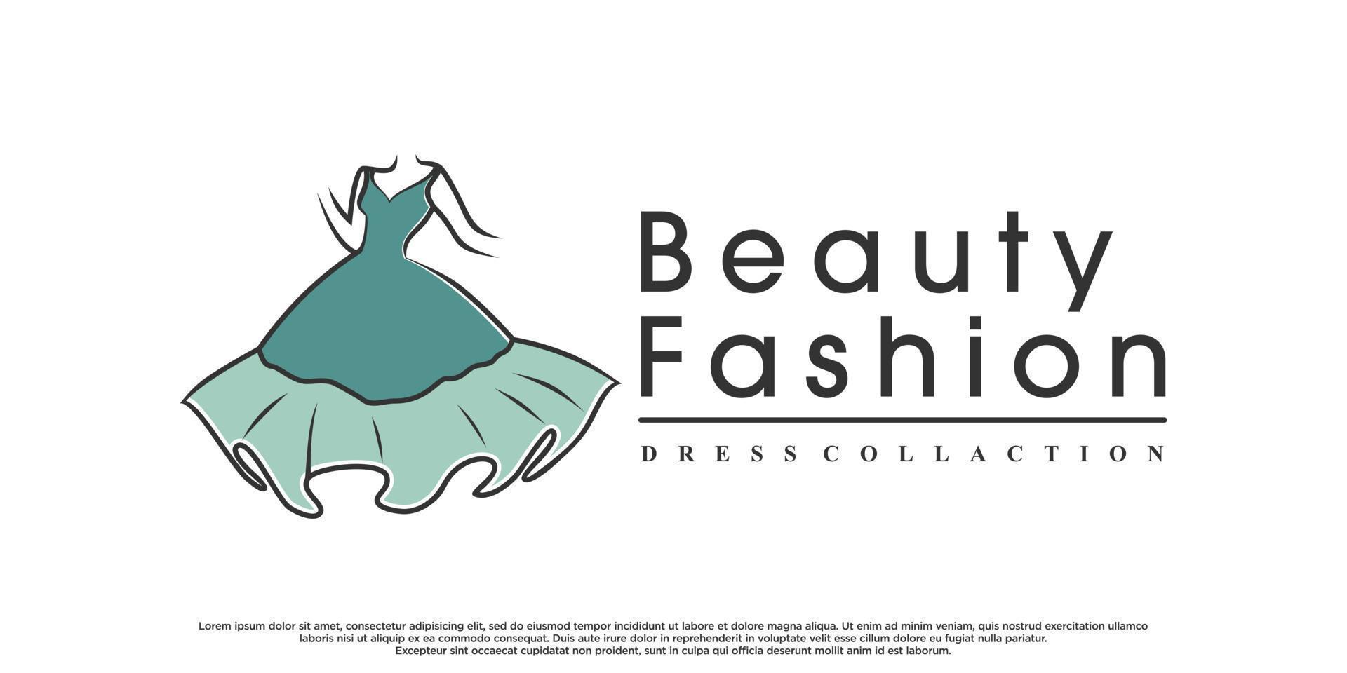 Beauty fashion logo design with creative unique concept Premium Vector