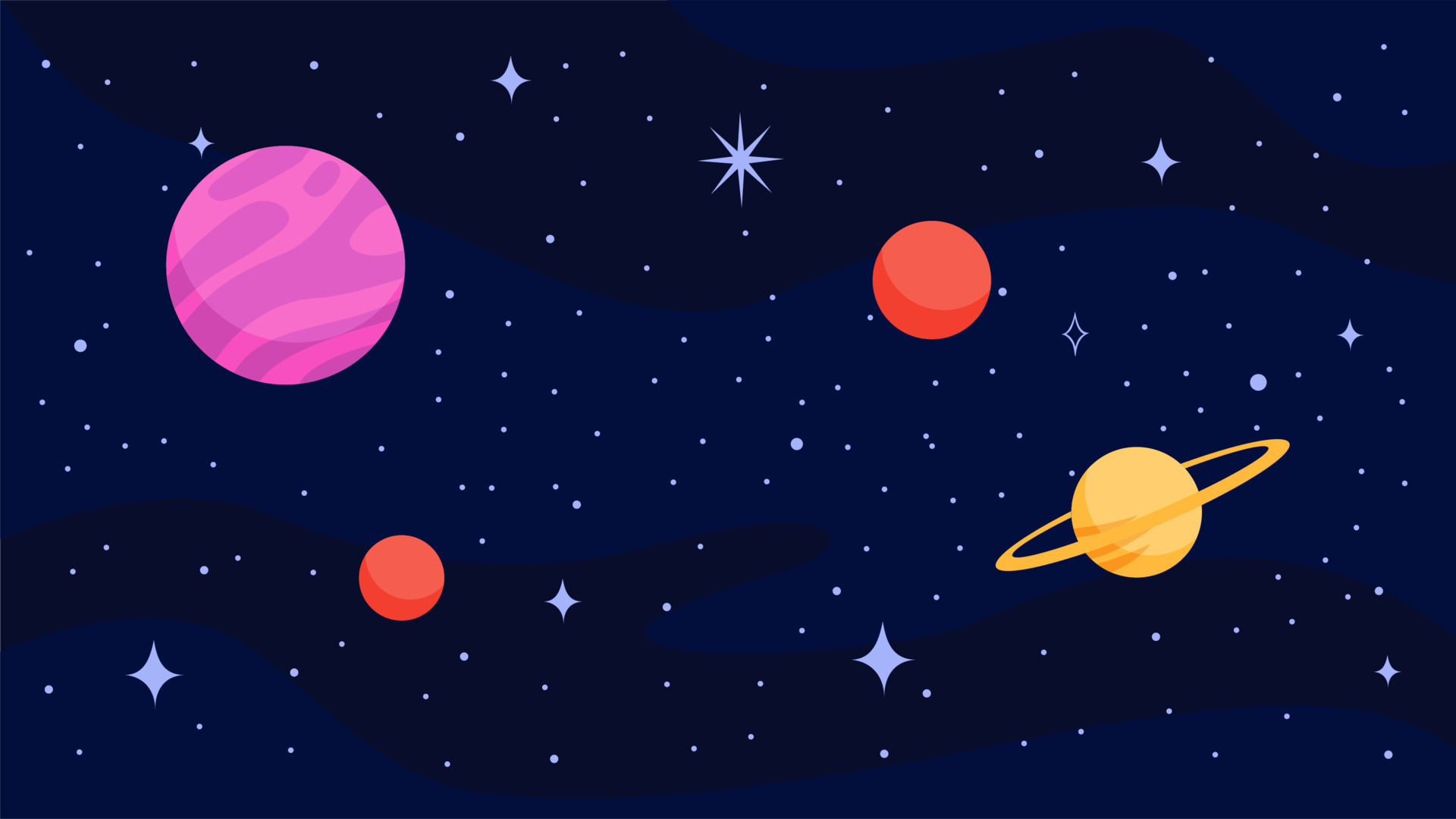 cartoon galaxy background with planets and stars 11773514 Vector ...