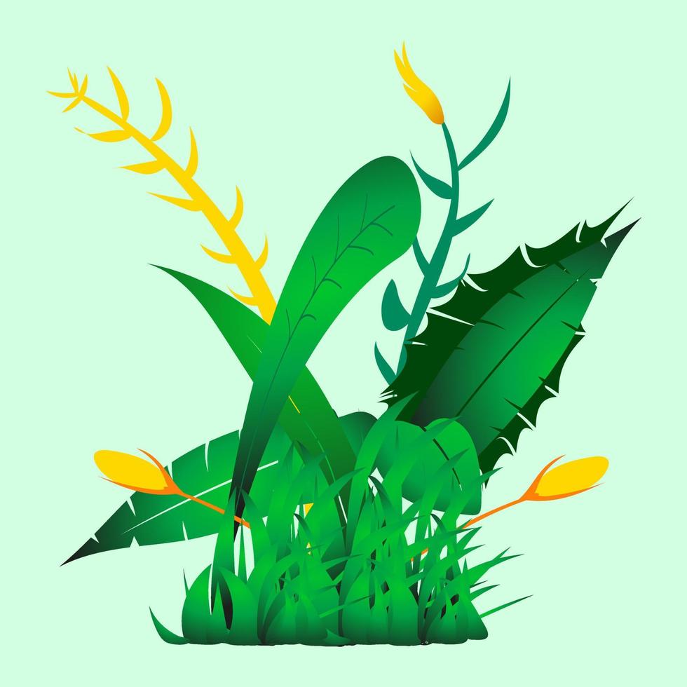 Premium vector l leaf vector flat design concept ilustration.