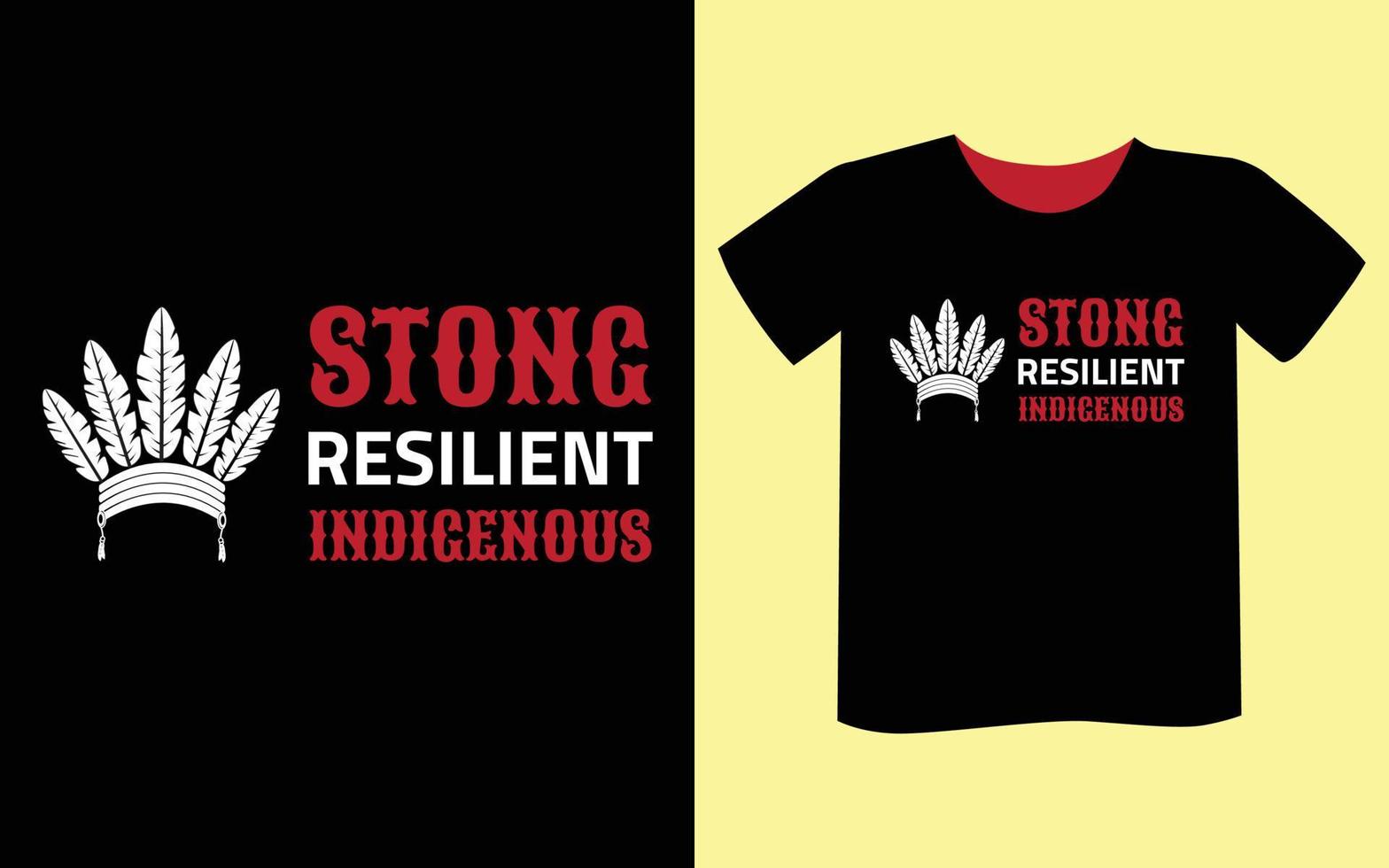 diseño de camiseta del día indígena vector