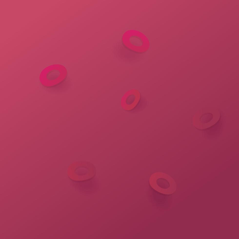 Red blood cells microscope view abstract background. Possible concept of medcine,illness, diagnosting,biology, science,hemoglobin deficiency, analysis. Stock vector illustration in flat cartoon style