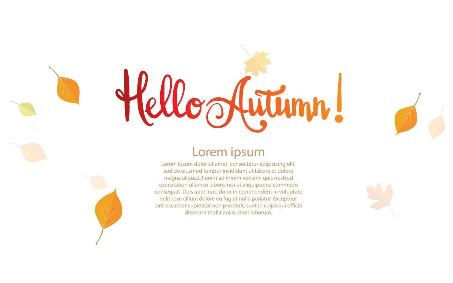 autumn with beautiful leaves. background or banner template vector