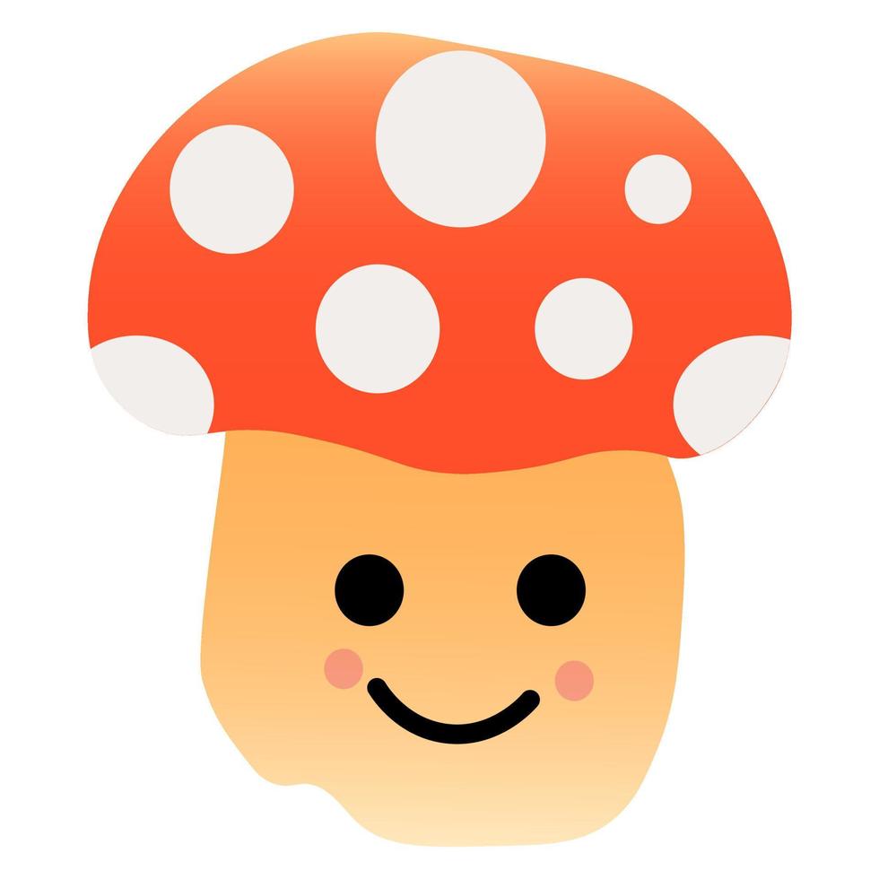 Mushroom Character. Mushroom Illustration, Mushroom Mascot Character vector