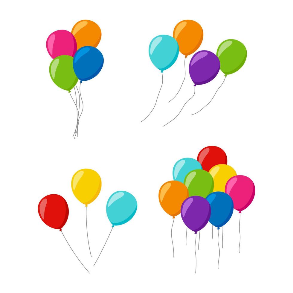 Set of Balloon isolated on white background vector