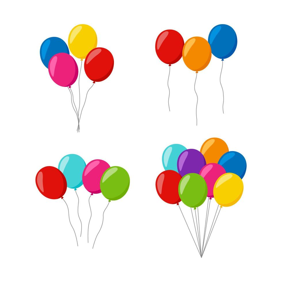 Set of Balloon isolated on white background vector