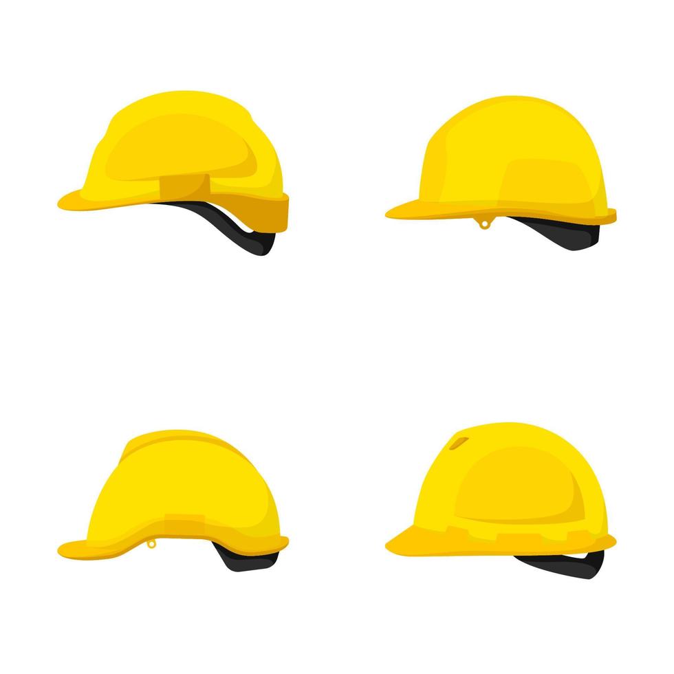 Set of Safety helmet isolated on white background vector