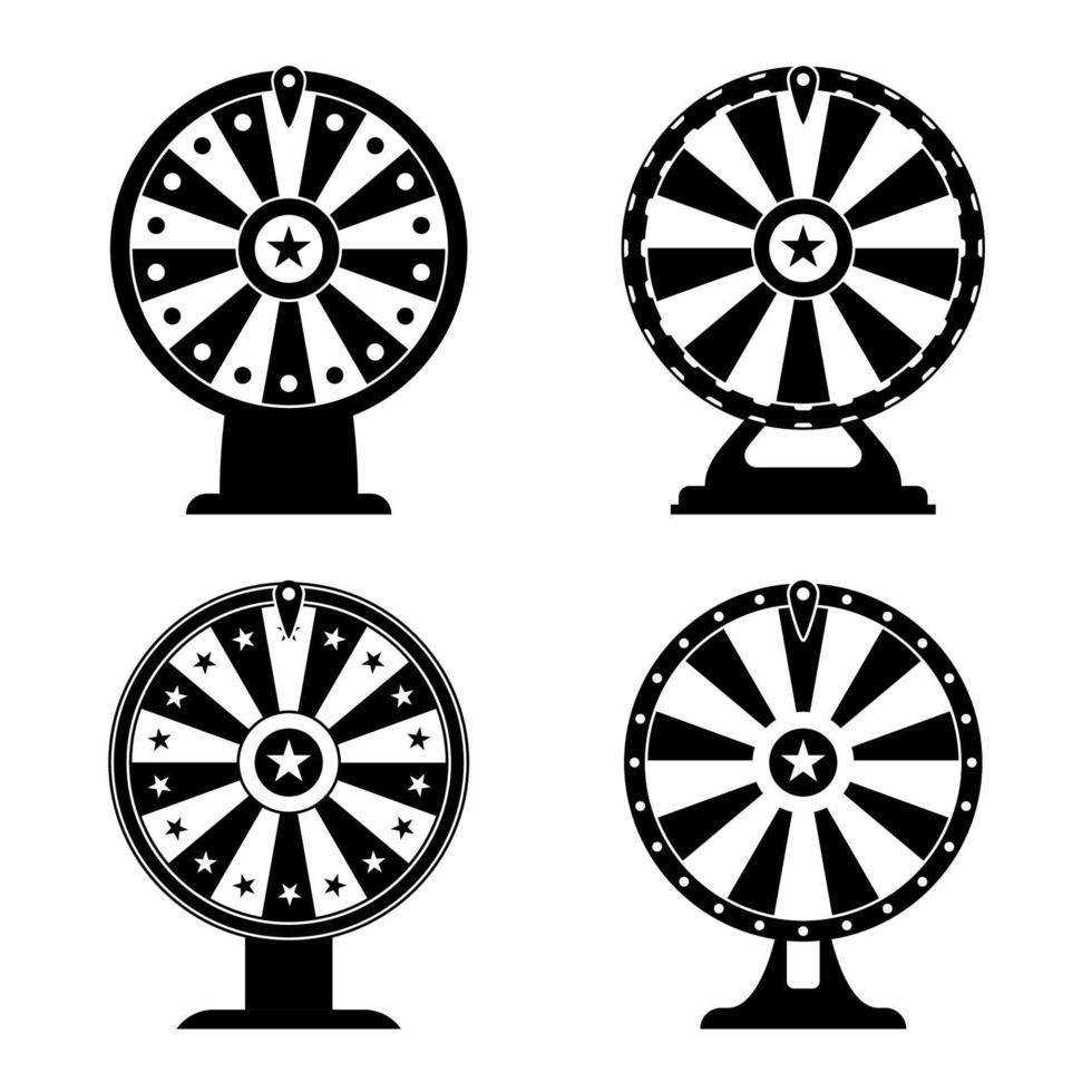 rueda de la fortuna aislada sobre fondo blanco vector