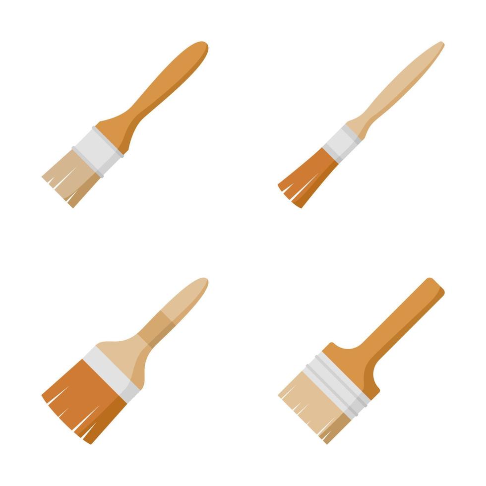 Set of Paint brush isolated on white background vector