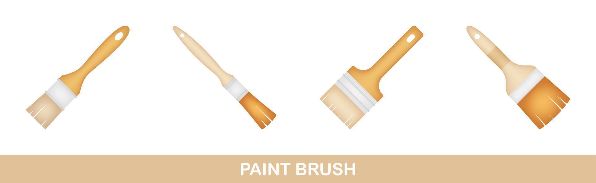 Set of Paint brush isolated on white background vector