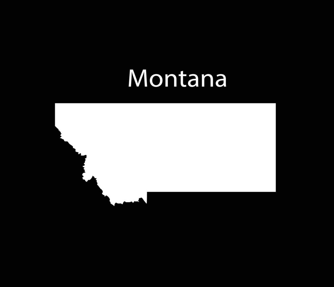 Ilustración de vector de mapa de montana en fondo negro