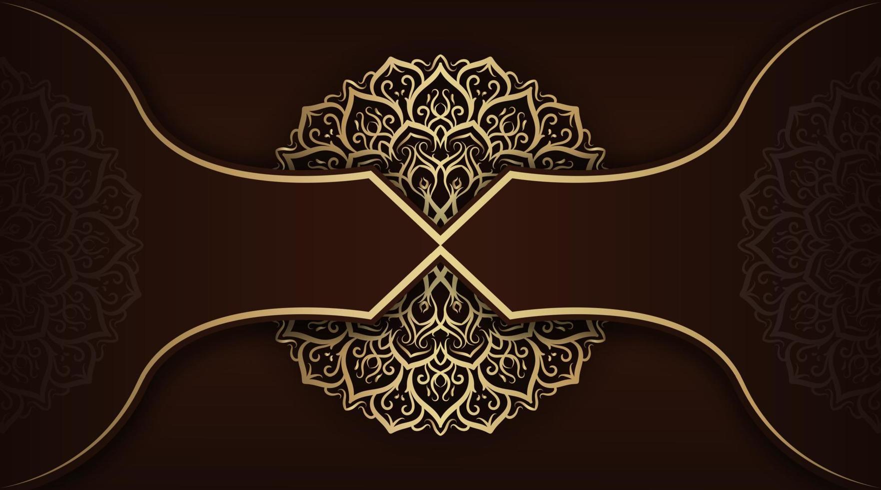 brown and gold, mandala background vector