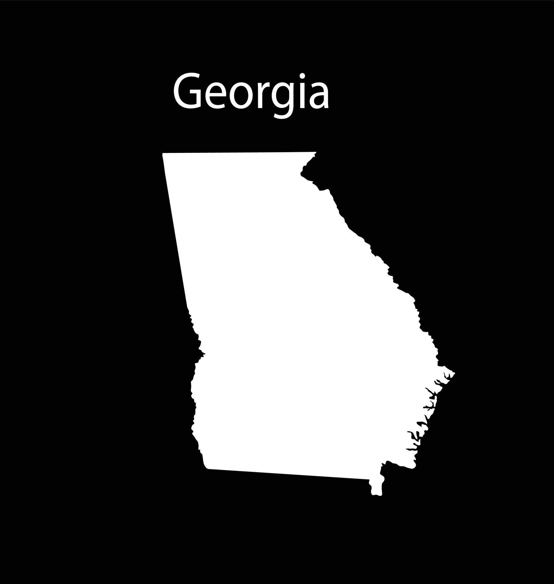 Georgia Map Vector Illustration in Black Background 11774488 Vector Art