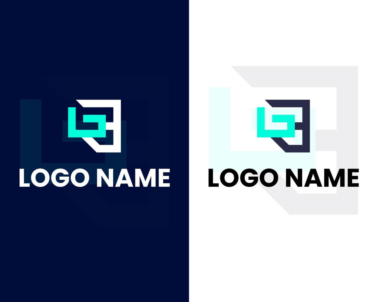letter g with e modern logo design template vector
