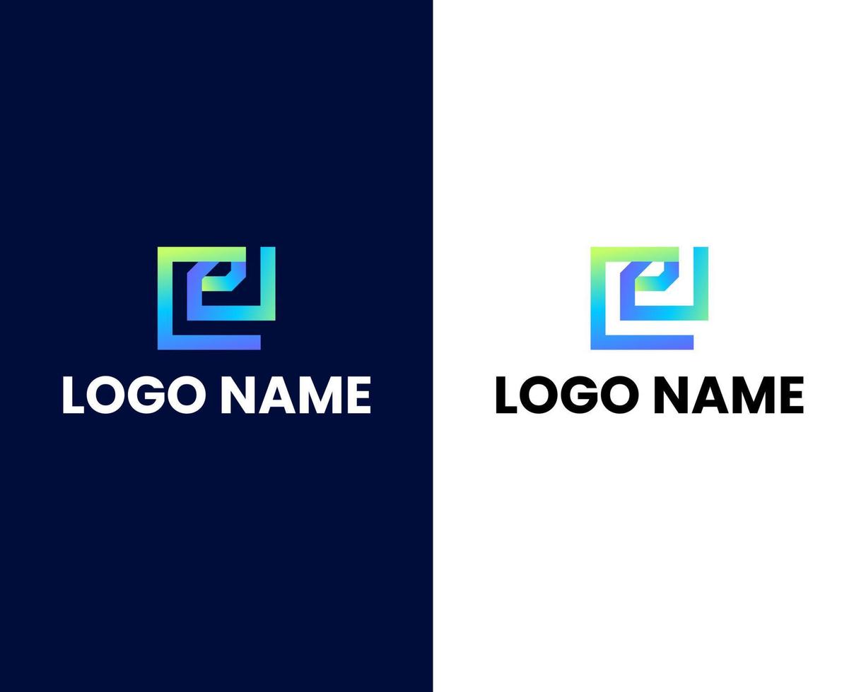 plantilla de diseño de logotipo moderno letra e vector