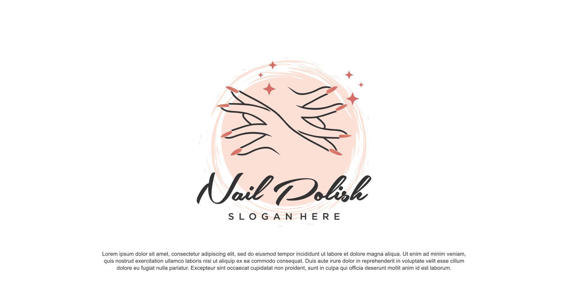 Nail logo design vector for beauty and care with unique concept