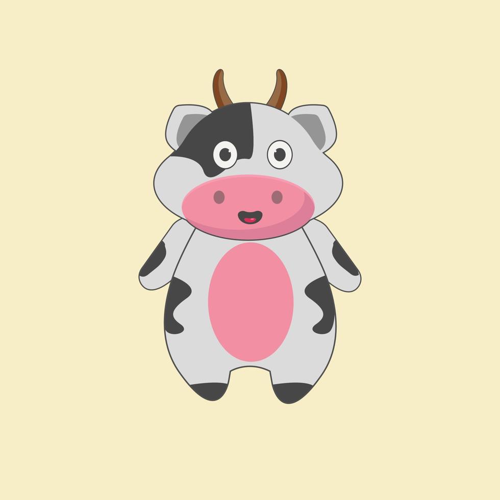 Illustration of Fat Cow suitable for mascot events about animals. vector