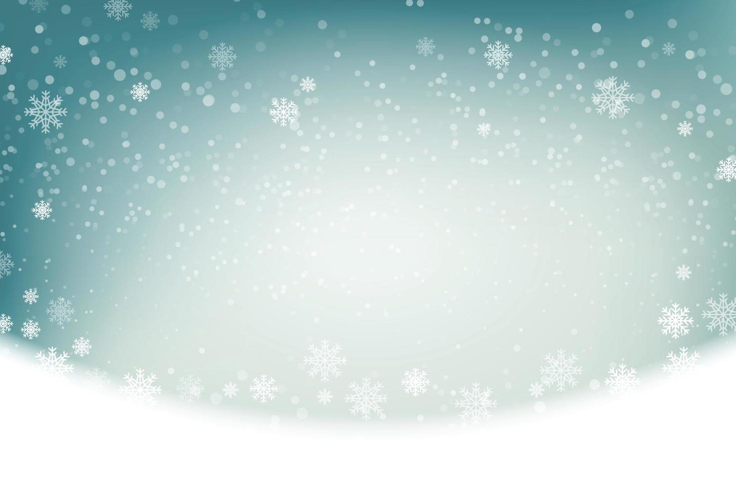 copos de nieve y nevadas sobre un fondo de invierno azul frío. ilustrador vectorial eps 10. vector