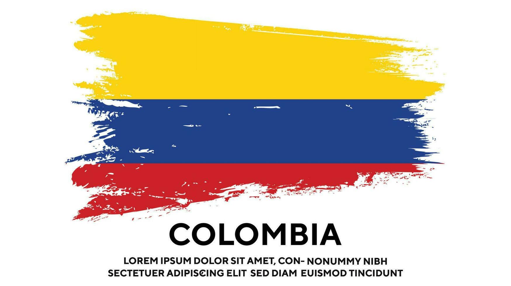Faded grunge texture Colombia flag design vector