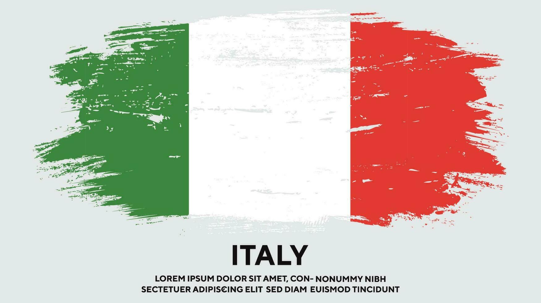 Colorful faded grunge texture Italy flag design vector