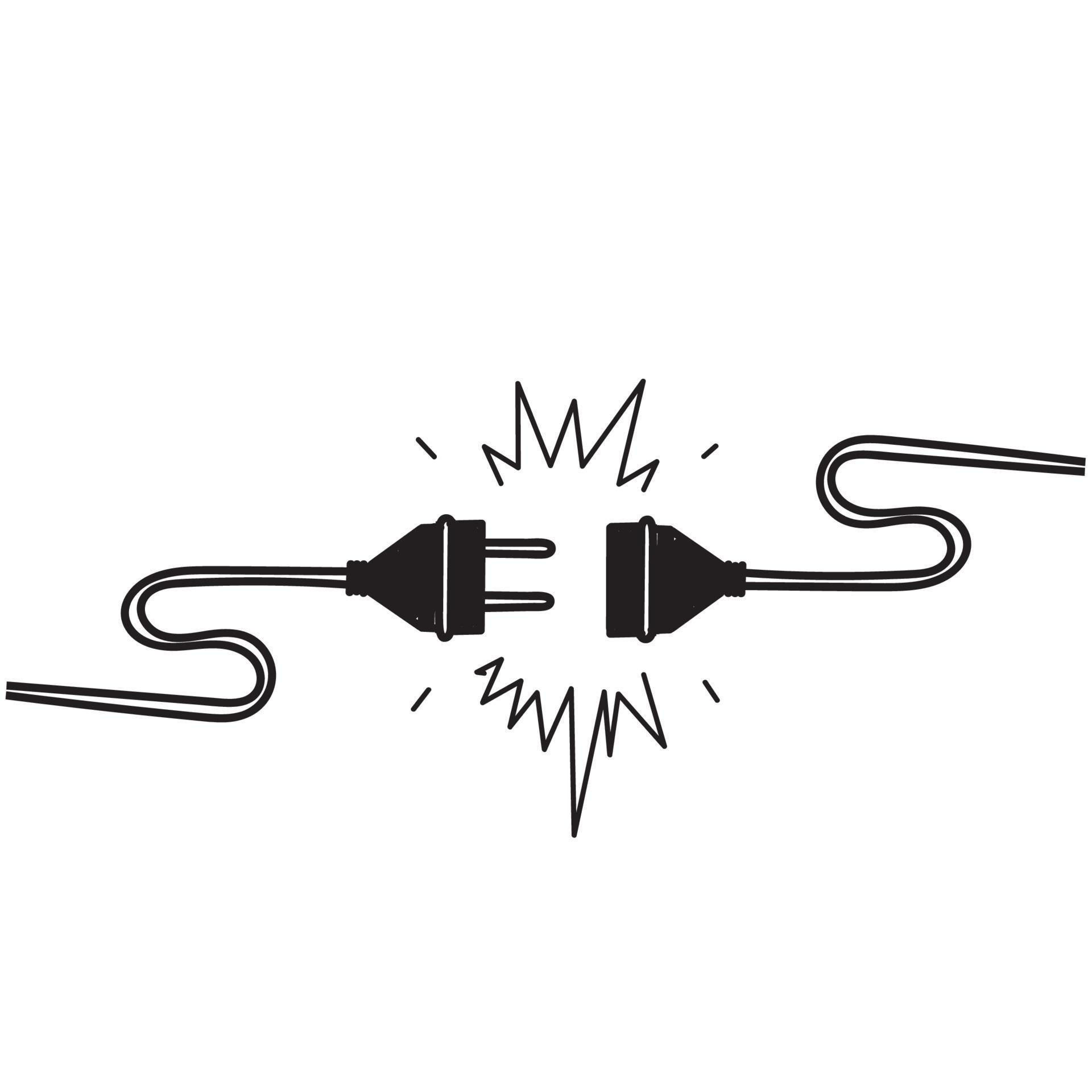 hand drawn doodle plug and socket illustration vector 11775017 Vector