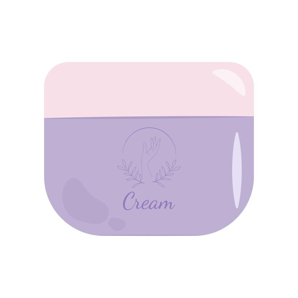 Hand cosmetics, creams, scrubs, lotions. Cosmetics for hand care. Vector illustration in flat style.