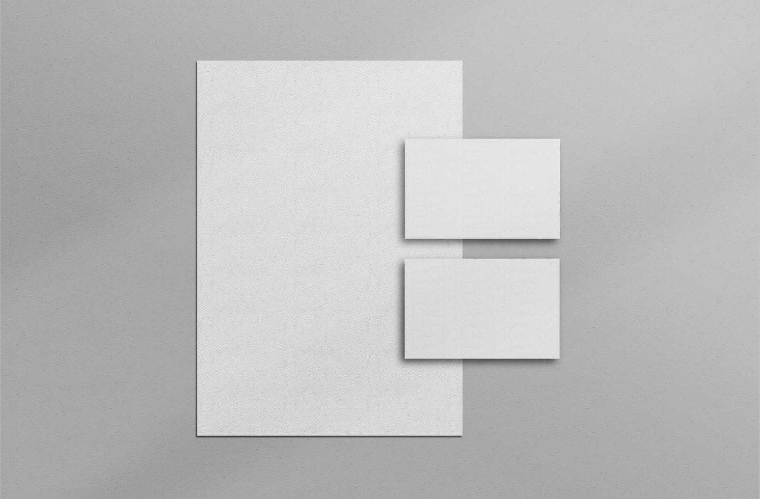 Realistic top view cover and opened portrait A4 or A5 magazine or brochure booklet for stationery and branding. Mockup template isolated light grey background and leaf shadow overlay. 3D rendering. photo