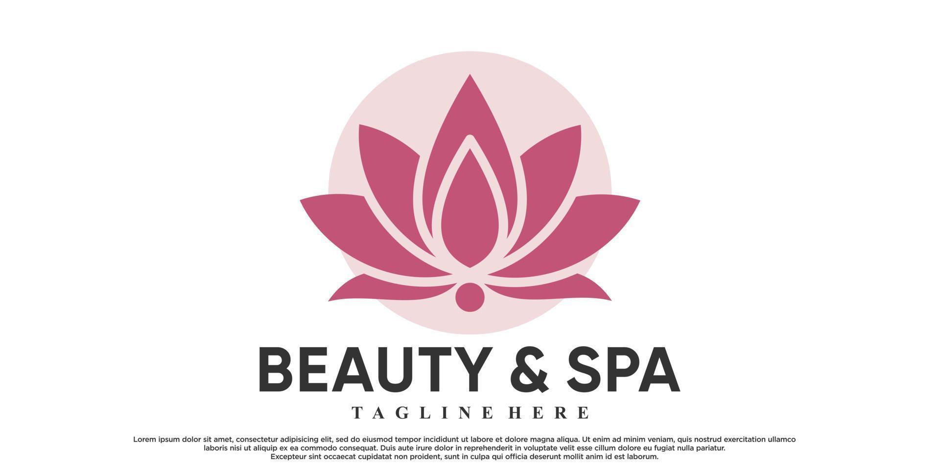 Lotus flower logo design with creative concept Premium Vector
