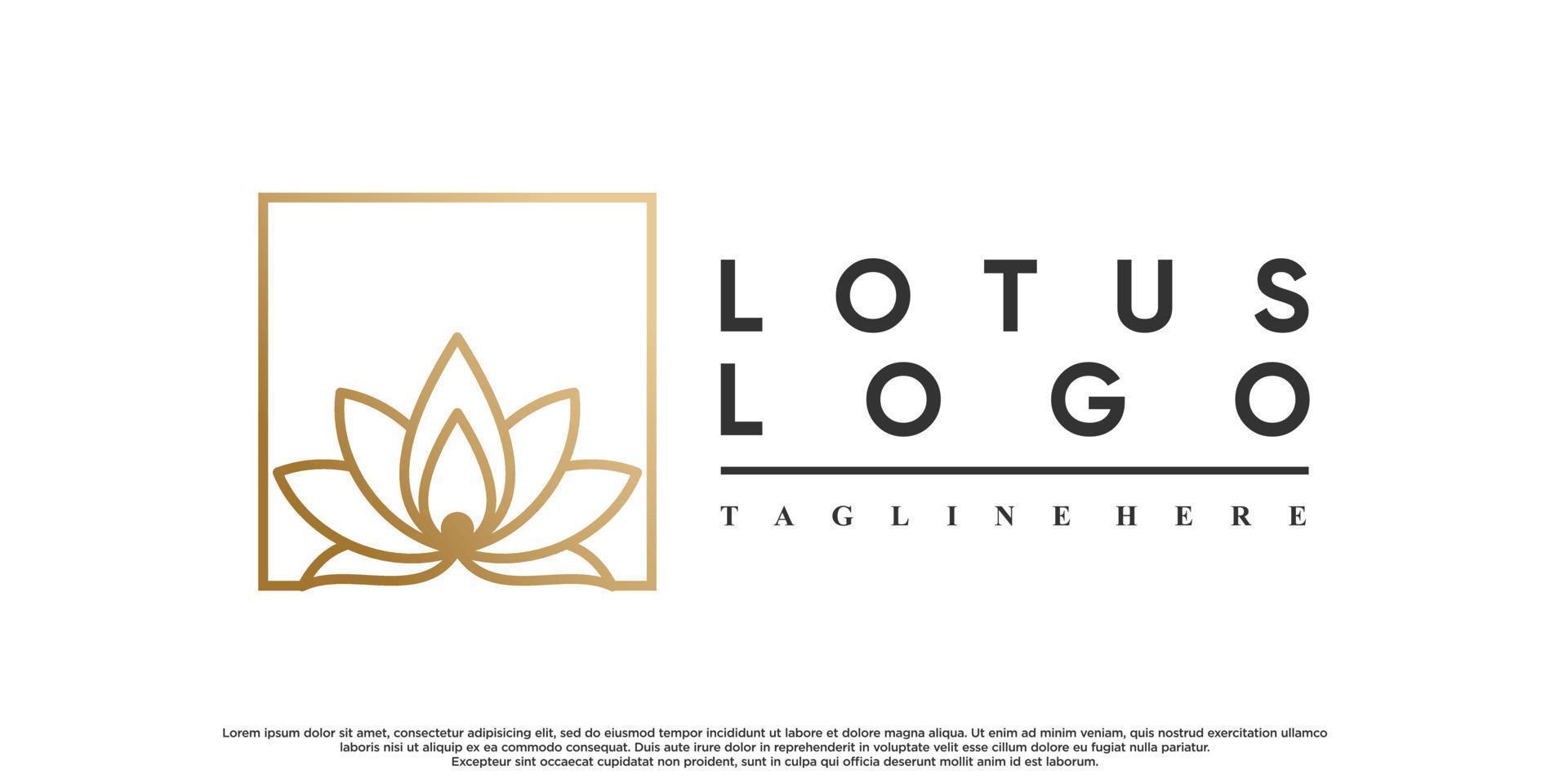 Lotus flower logo design with creative concept Premium Vector