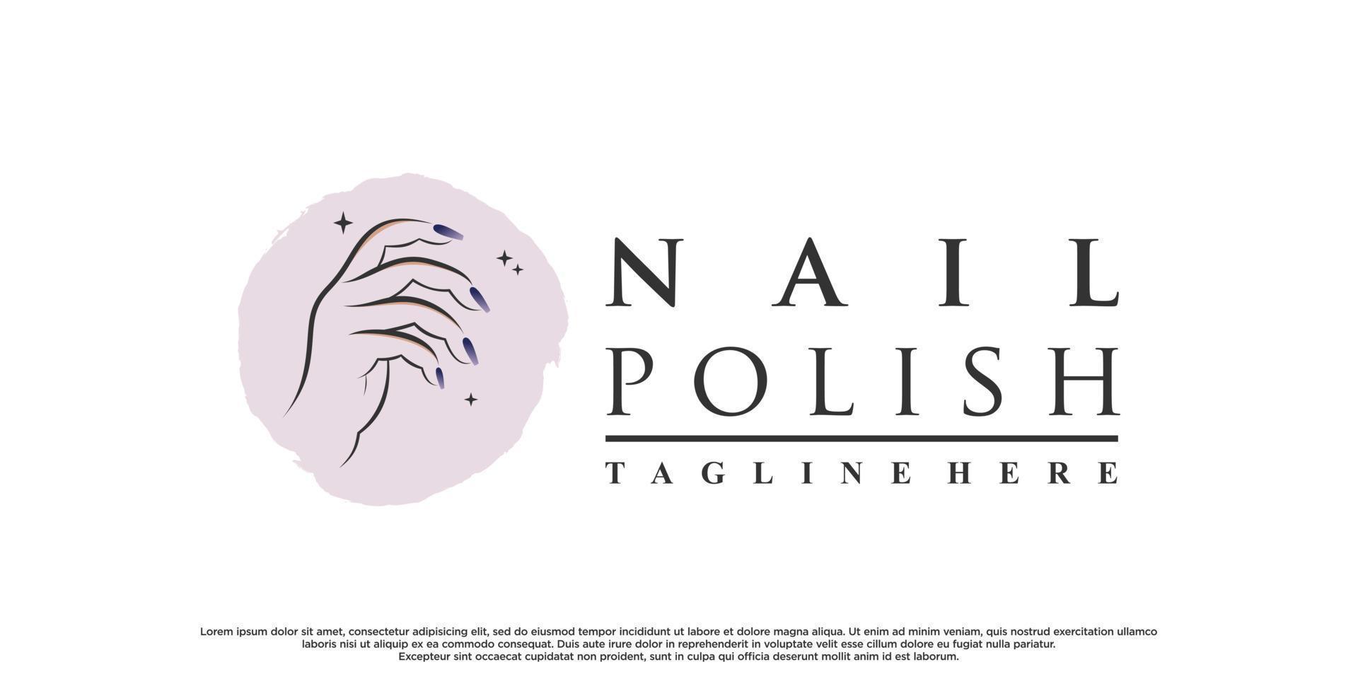 Nail polish or nail studio logo design for beauty salon with modern concept Premium Vector