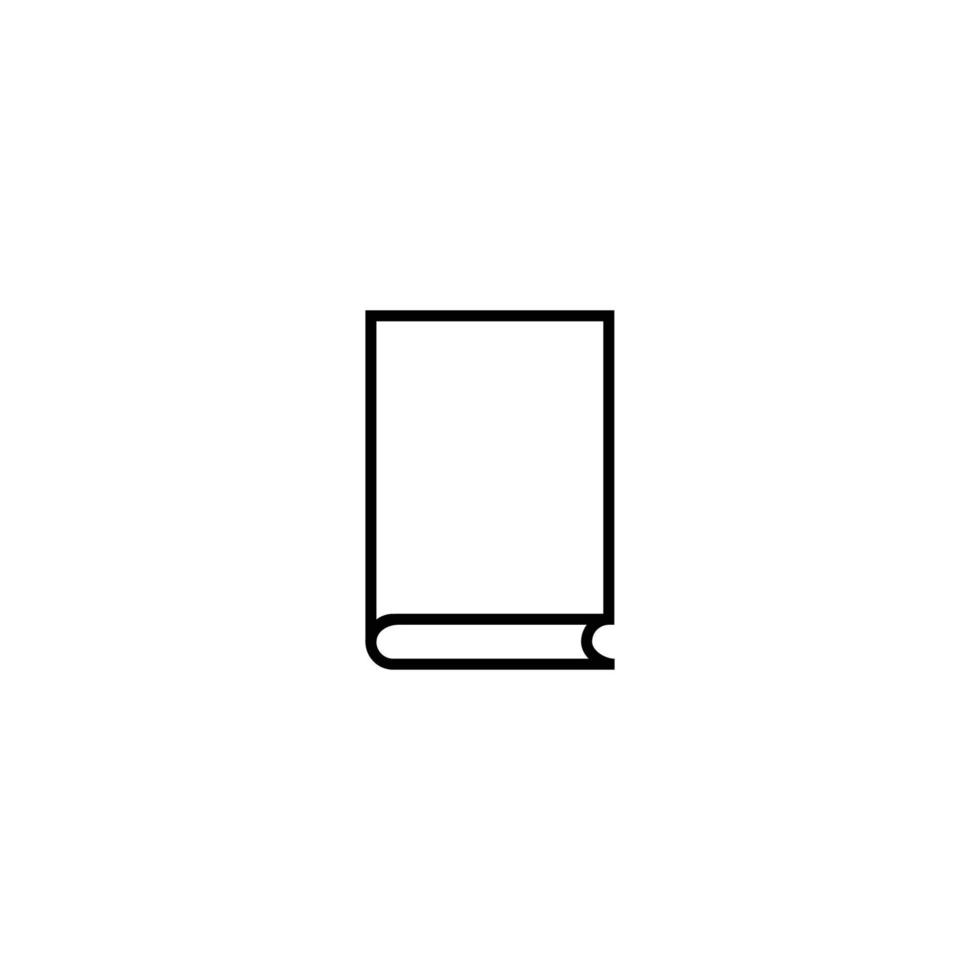 Modern outline signs suitable for internet pages, applications, stores etc. Editable strokes. Line icon of simple book with blank cover isolated on white background vector