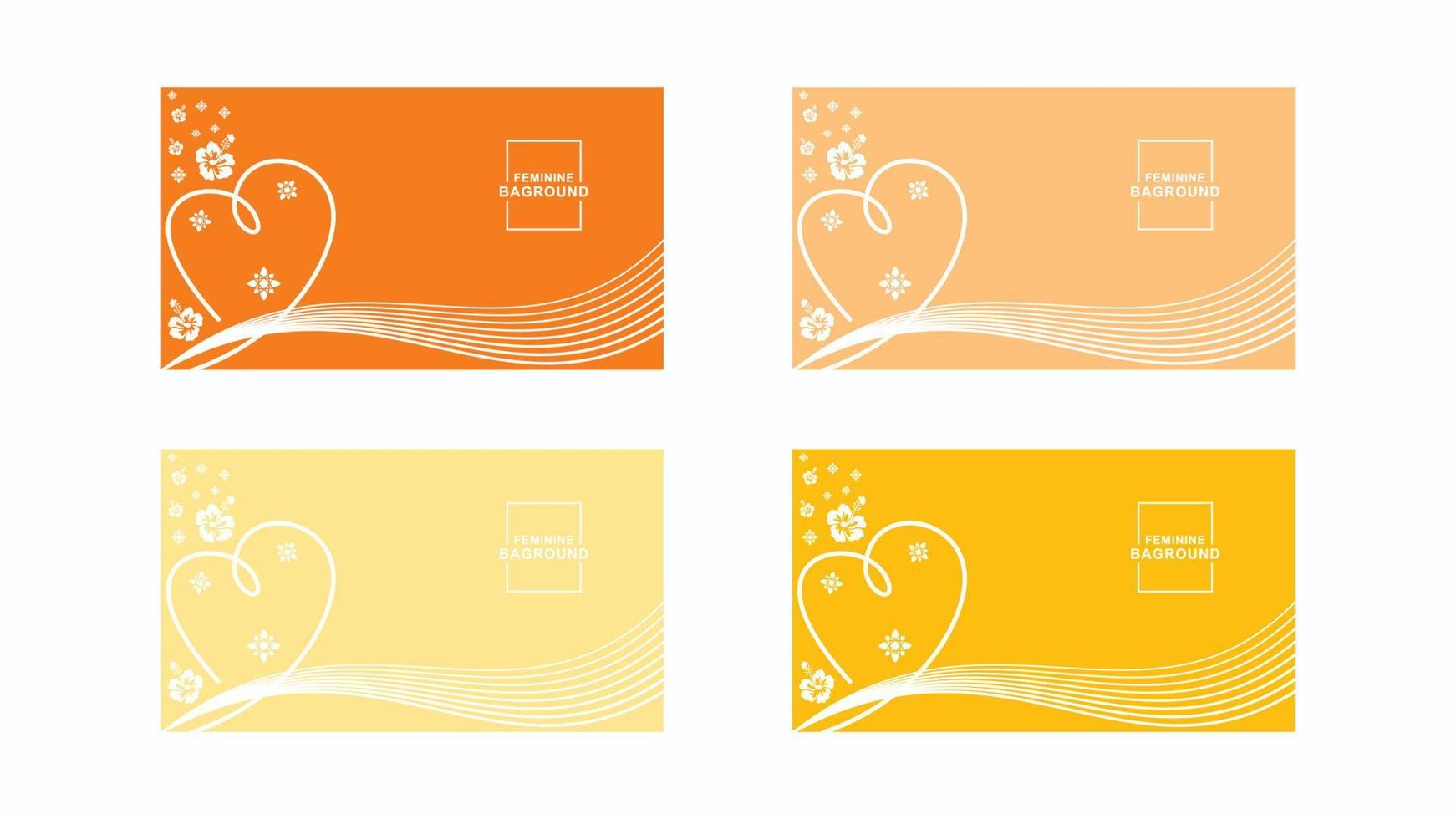 Feminine set background vector