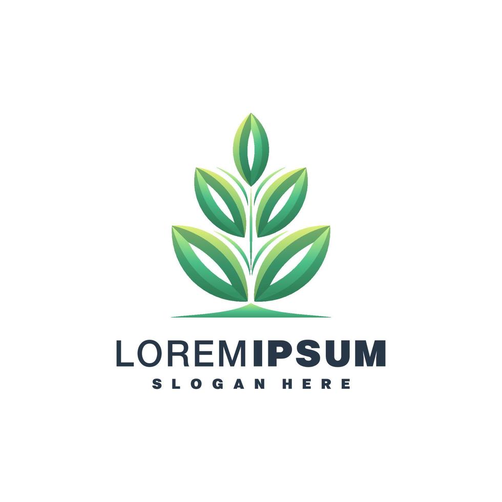 Leaf logo design vector