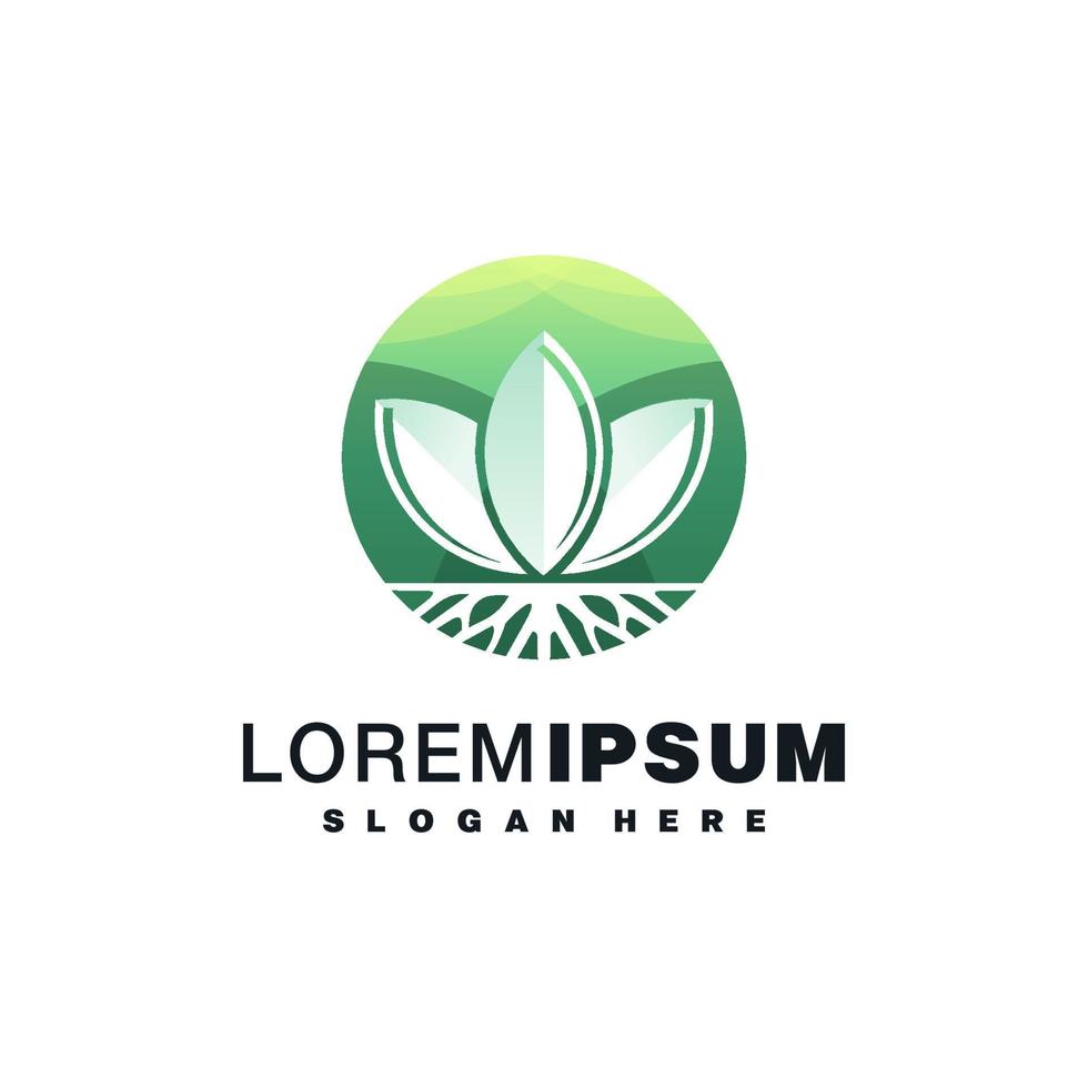 Leaf logo design vector