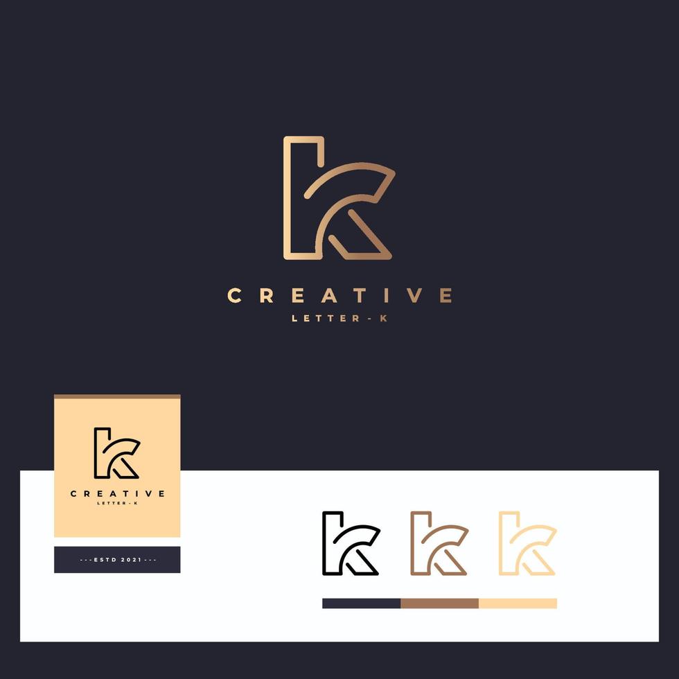 logotipo de la letra k vector