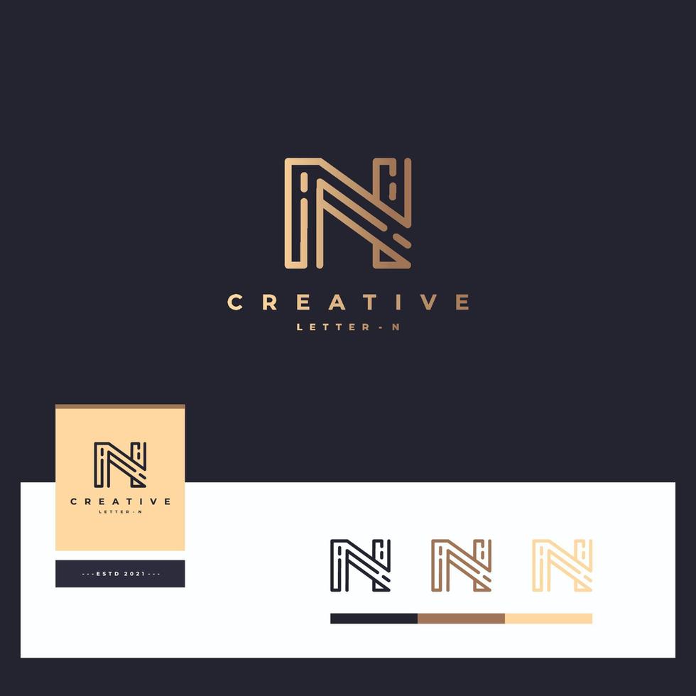 Letter N Logotype vector