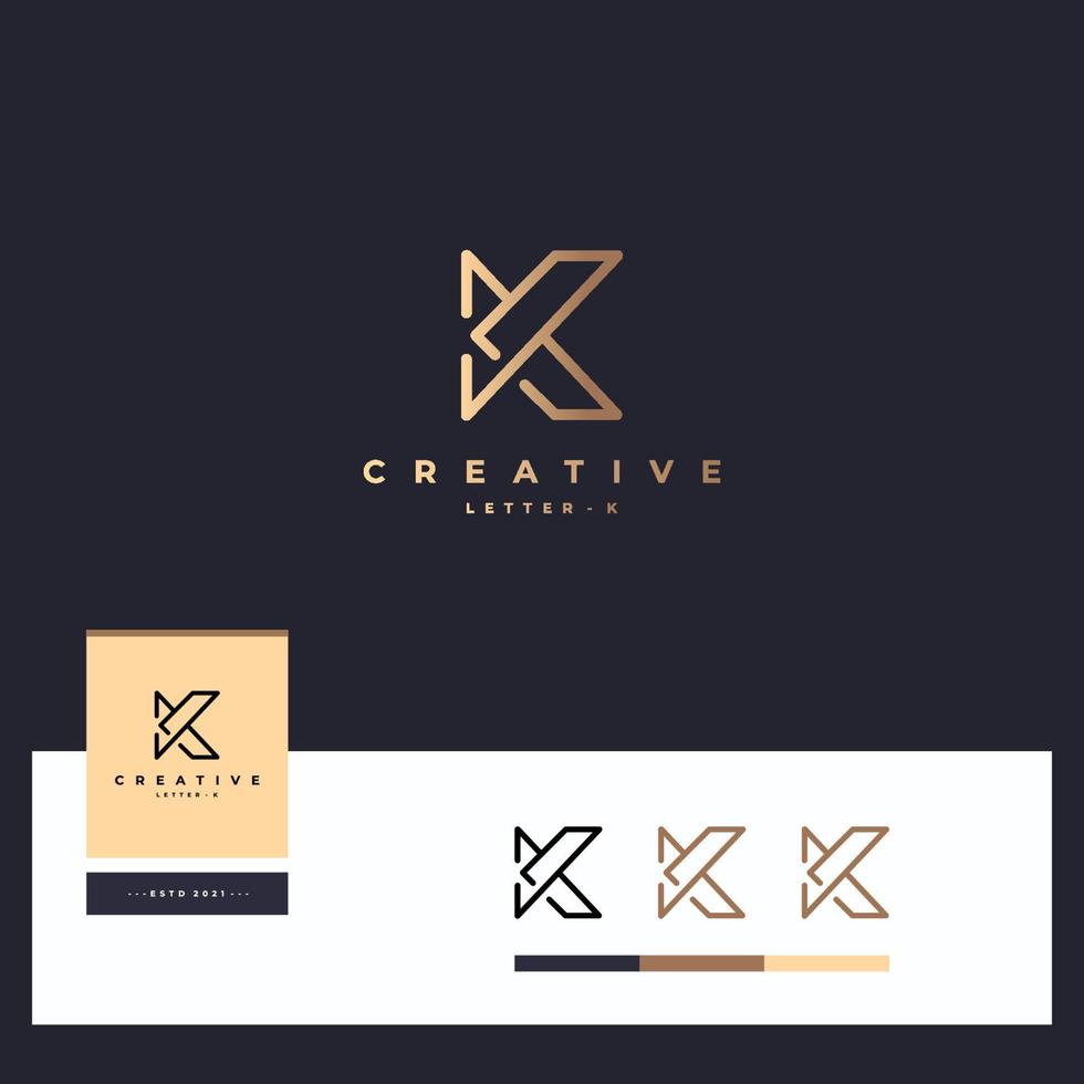 logotipo de la letra k vector