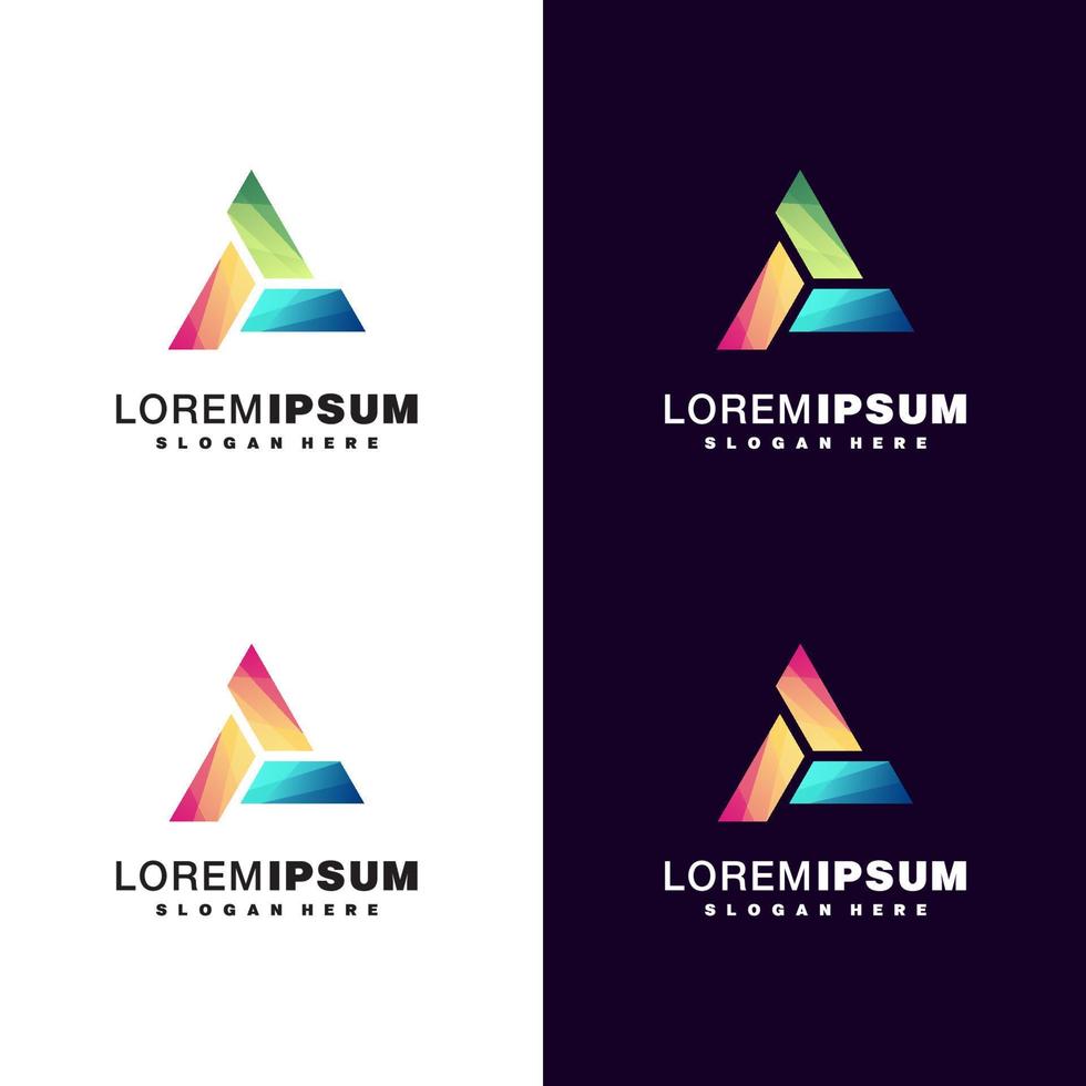 Triangle colorful logo design vector