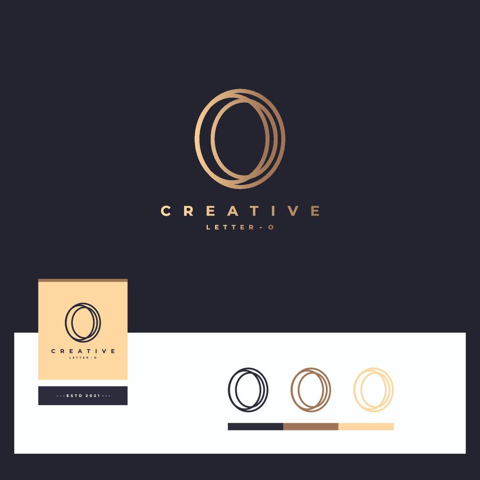 Letter o logotype designs vector