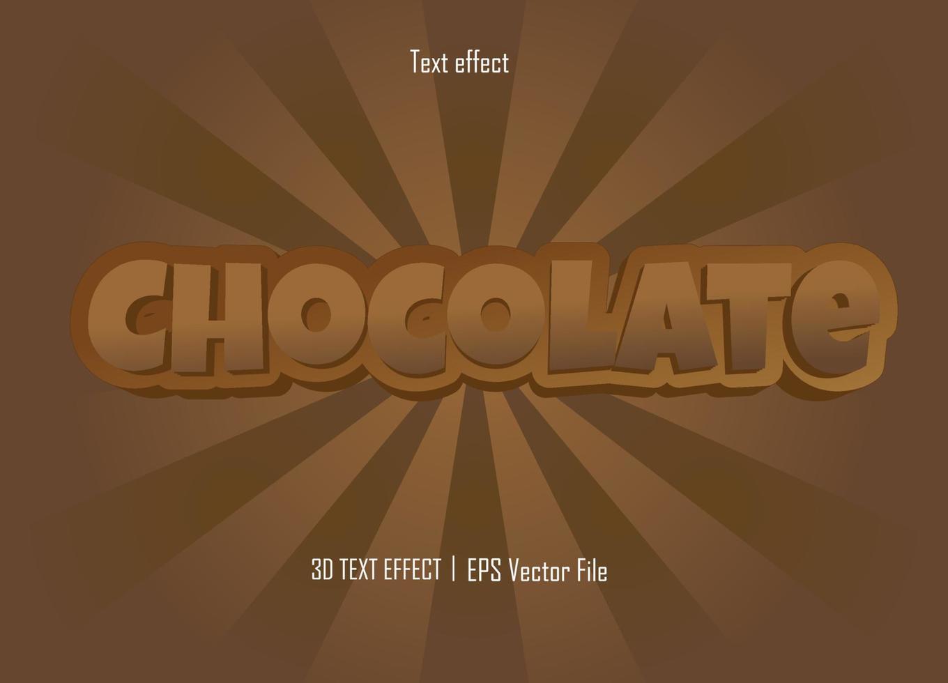 chocolat text effect and illustration. vector