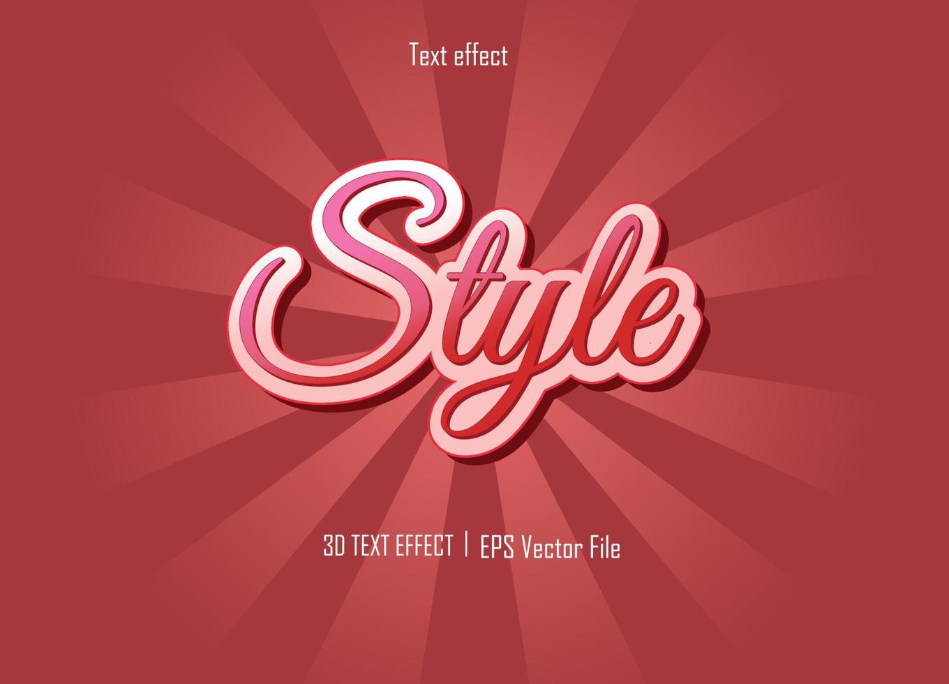 style text effect and illustration. vector