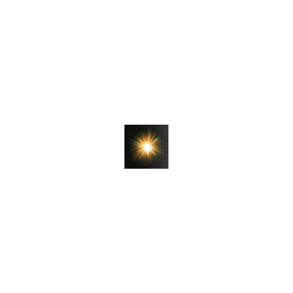 estrella brillante. efecto de destello de lente de luz solar brillante vector