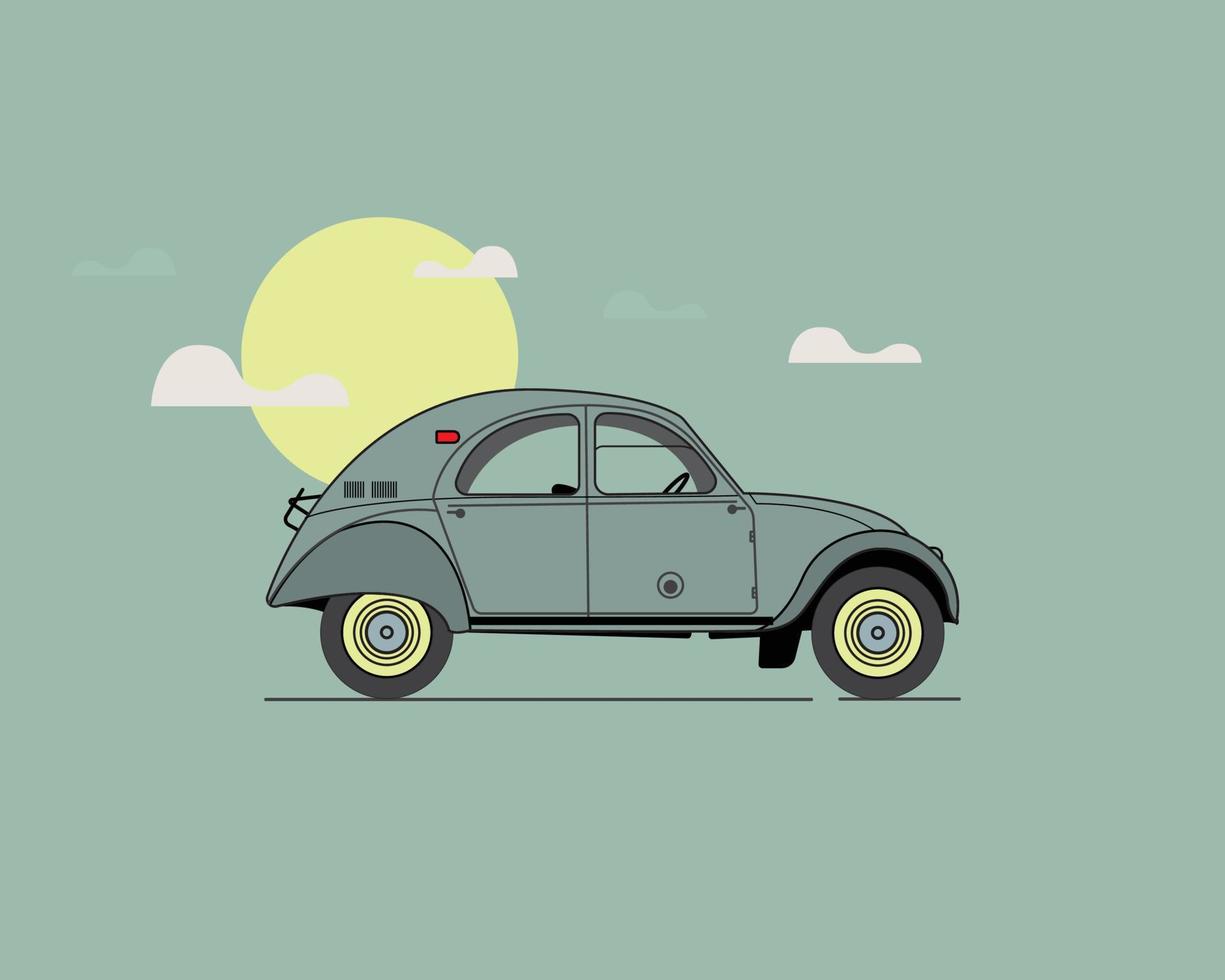 ilustración plana de taxi vector