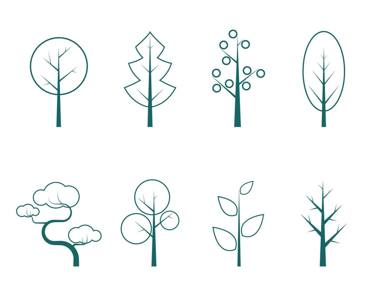 Tree Icons Set vector