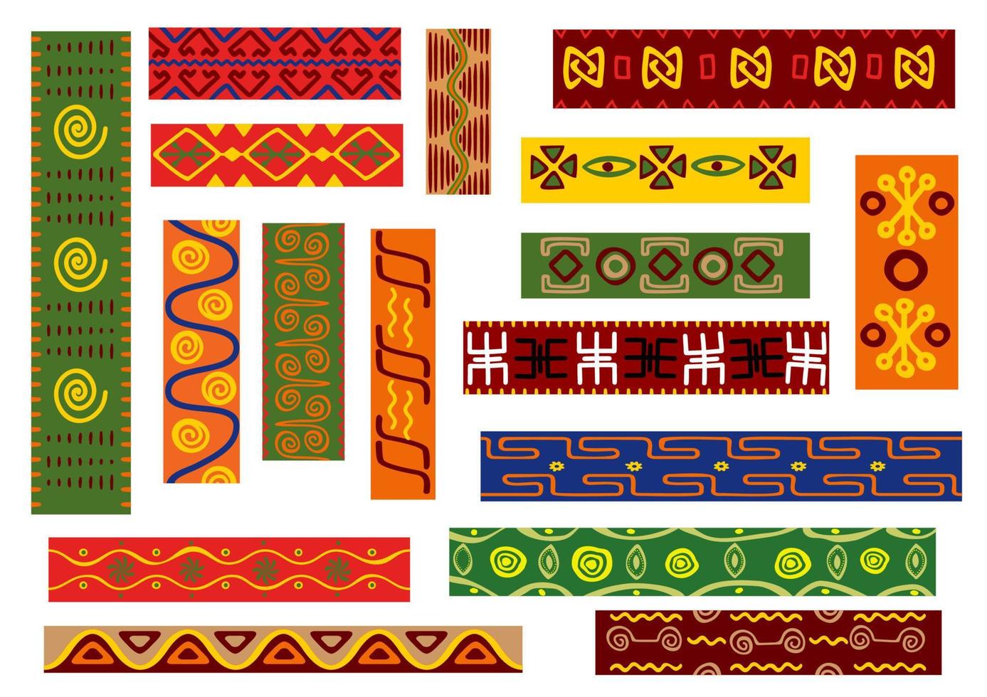 African ethnic pattern with tribal geometric motif vector
