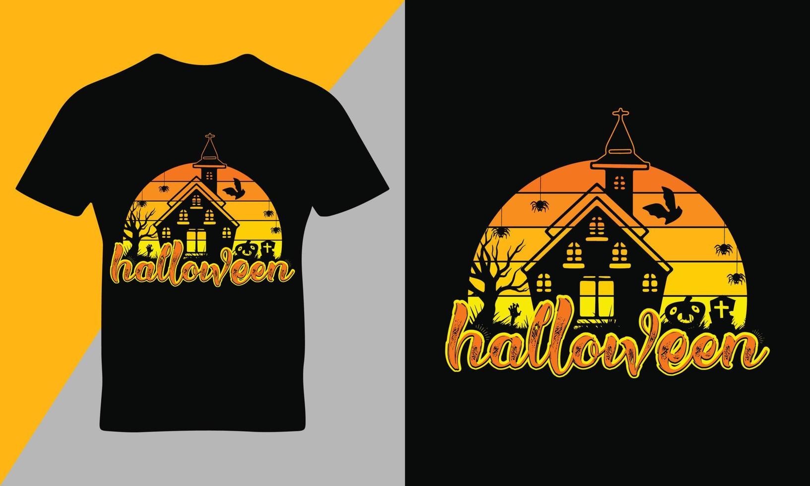 vector de diseño de plantilla de camiseta de tipografía de cita de tipo de halloween feliz