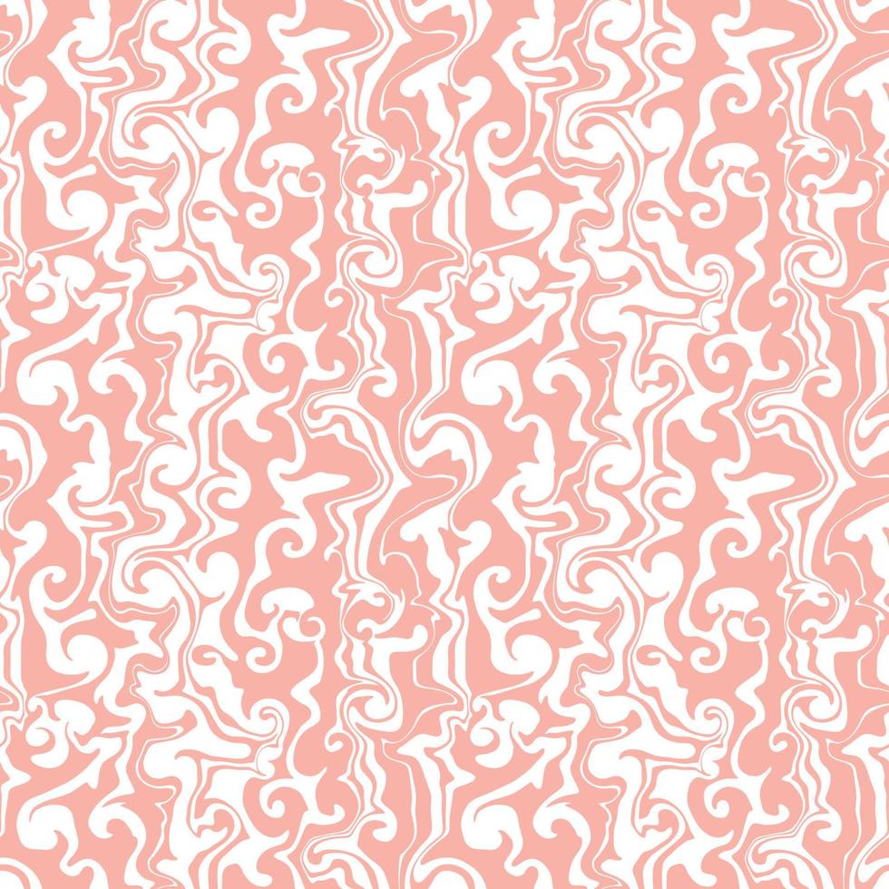 Seamless vector pattern with groovy psychedelic weaves.  Abstract weaves seamless vector pattern. Hippie background with waves, psychedelic groovy texture.